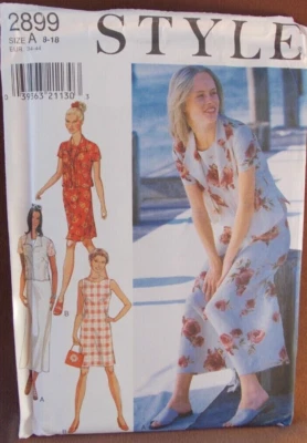 Style Seing Pattern 2899 Misses BLOUSE & DRESS Sizes 8-18 Uncut - Image 1 of 2