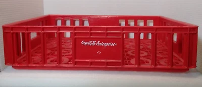 Caja/portador de refrescos de plástico rojo vintage de Coca-Cola Enterprises 18,5" x 12" x 4,5" Foto 1 de 4