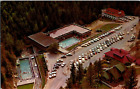 1950S Early 60S Postcard Elevated View Of Aquacourt Parking Radium Hot Springs