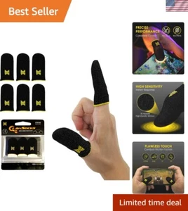 ClawSocks 6-Pack Carbon Fiber Gaming Finger Sleeves for Ultimate Precision - Picture 1 of 8