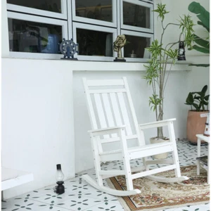Oversized Rocking Chair Outdoor Rocking Chair All Weather Resistant Porch Rocker - Picture 1 of 7