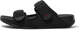 Sandalias Fitflop para hombre con doble correa de nailon Gogh sin usar, en caja EA7-090 negras - Imagen 1 de 3