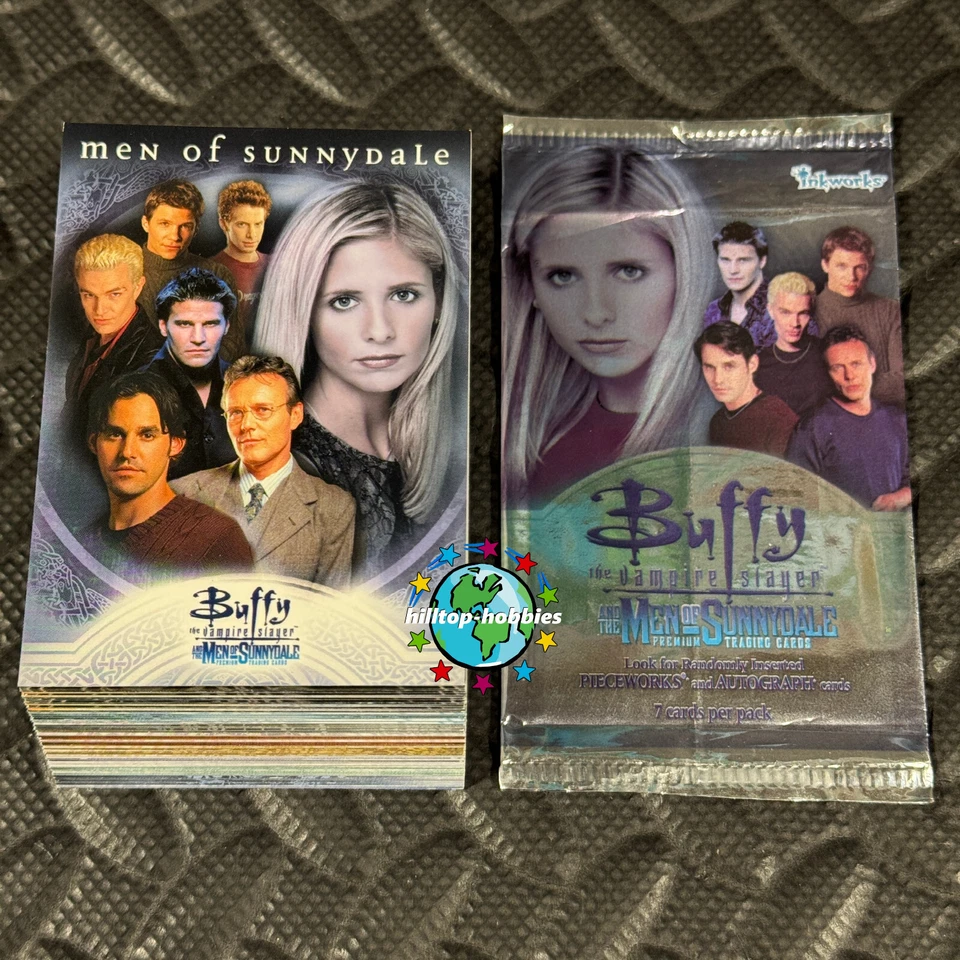 BUFFY THE VAMPIRE SLAYER 男士 SUNNYDALE 81 卡套装 + WRAPPER! 2005 INKWORKS — 第 1/1 张图片
