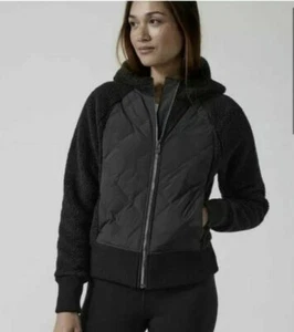 ATHLETA Apres Tugga Down Jacket LARGE TALL LT Black #983602 NEW - Picture 1 of 5