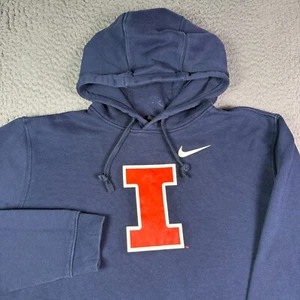 Nike Illinois Fighting Illini Hoodie Mens XL Blue University Club Fleece - Picture 1 of 10
