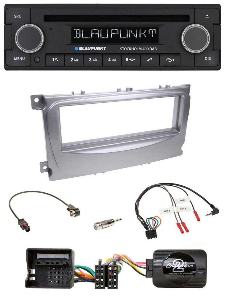 Blaupunkt Lenkrad Bluetooth DAB CD USB Autoradio für Ford Galaxy C-Max ab 2007 F - Bild 1 von 4