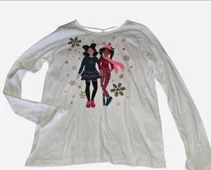 Girls’ White Long Sleeve Snowflake Shirt – Kids XXL (New)#winterfashion - Picture 1 of 4