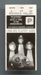 Bo Jackson Injury Final Game Ticket Football 1990 L.A. Raiders - National Signer - Picture 1 of 2