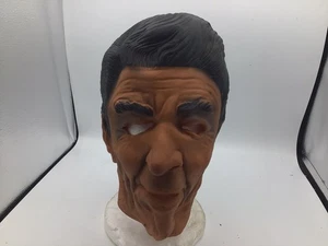 Vintage 1980's Ronald Reagan Adult Small Halloween Latex Mask Original F2 - Picture 1 of 4