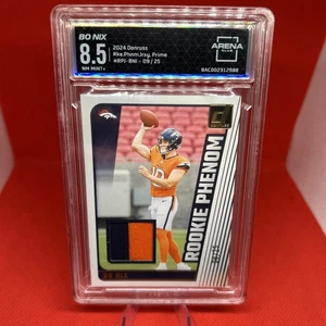 2024 Panini Donruss Optic Bo Nix Rookie Phenom Prime /25 Denver Broncos ACG 8.5 - Picture 1 of 2