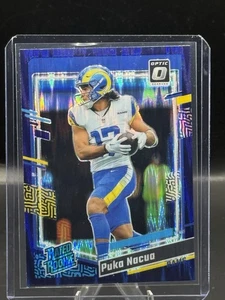2023 Donruss Optic Puka Nacua Purple Shock Prizm Rated Rookie #238 Rams - Picture 1 of 2