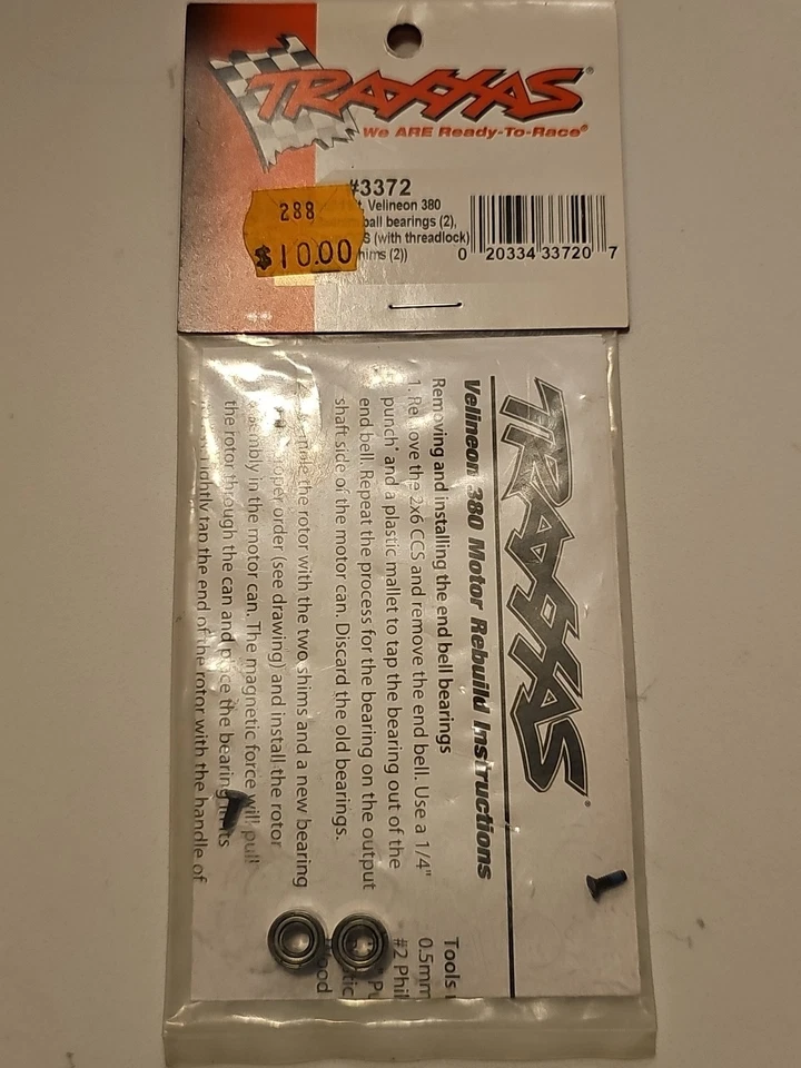 Kit de reconstrução de rolamentos de esferas Traxxas 3372 Velineon 380 4x9x4mm (2) TRA3372 - Imagem 1 de 1