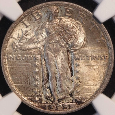 Cuarto de dólar Standing Liberty 1923 P, NGC MS64, nítido, brillante, original, ¡casi FH! Foto 1 de 4