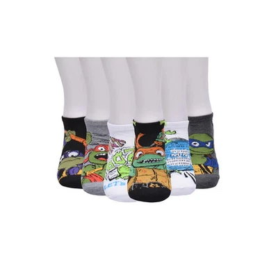 Nickelodeon Teenage Mutant Ninja Talla M 9-2.5 No-Show Niños Calcetines 6 Pares NUEVO Foto 1 de 4
