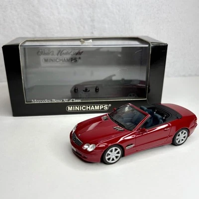 Minichamps Mercedes-Benz SL-Class 2001 Red Metallic 1/43 Limited Model Car - Image 1 of 4