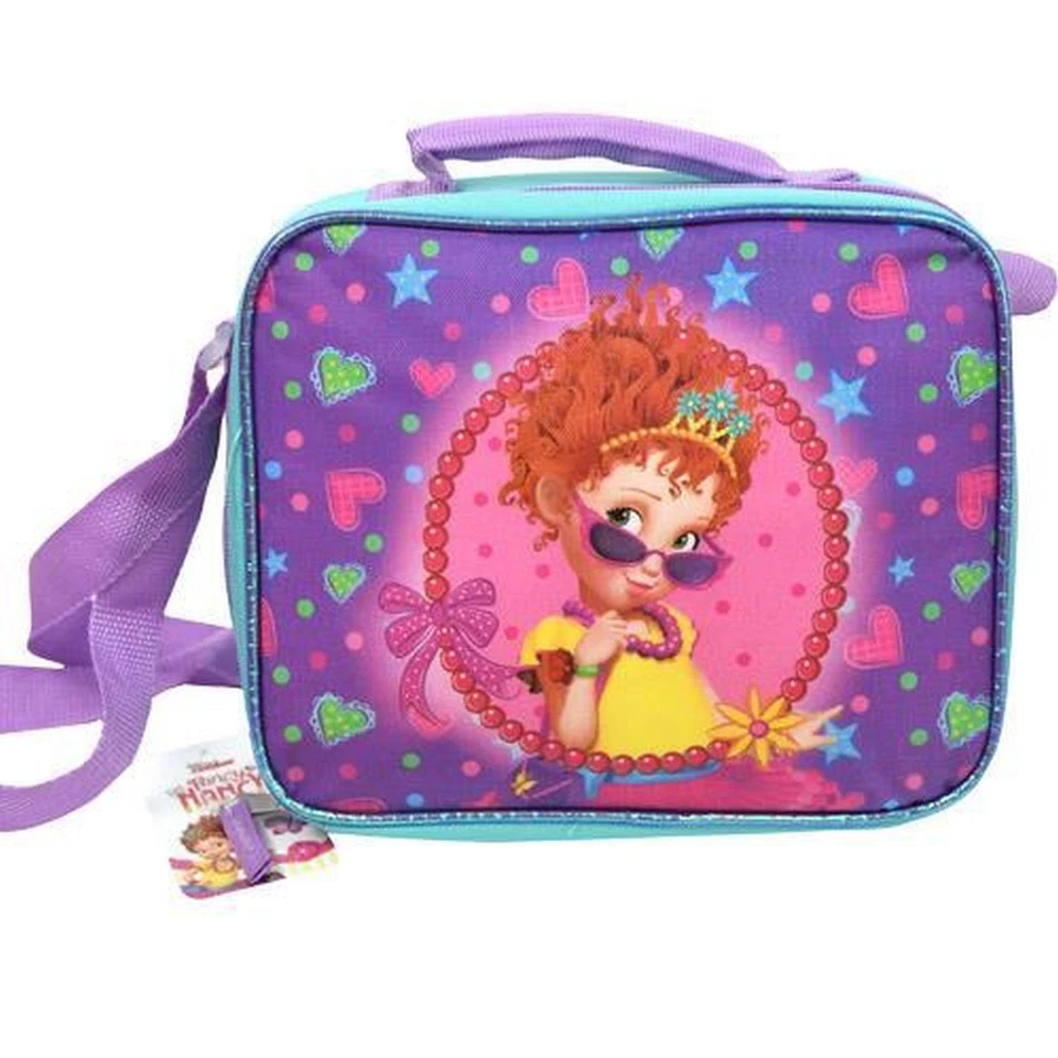 Fiambrera aislada Nancy de lujo de Disney, bolsa de almuerzo escolar corazones morados para niños Foto 1 de 1