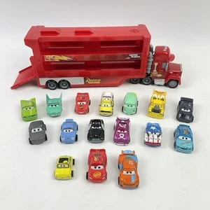 Disney Pixar CARS Transporter Hauler Mini Racers Diecast 16 Mini Cars 2 Metallic - Picture 1 of 24