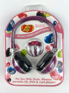 Raro 2011 Jelly Belly JB264 Deluxe Combo Strawberry Cheesecake Auriculares Púrpura - Imagen 1 de 2