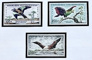 CENTRAL AFRICAN REPUBLIC 1960 Exotic Birds Touraco Eagle MNH Scott C1-C3 CV $22 - Picture 1 of 1