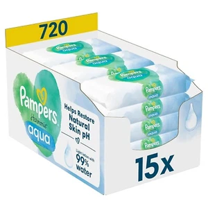 Pampers Harmonie Aqua Feuchttücher 15 Packungen mit jeweils 48 Feuchttüchern - 7 - Bild 1 von 6