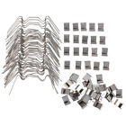  100 Pcs W Type Clips Glass Pane Fixing Greenhouse Supplies Stainless Steel