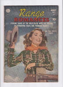 RANGE ROMANCE #5 [1950 VG-] "DARLING OF THE CAVALRY"   PHOTO COVER! - Bild 1 von 2