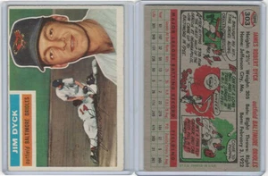 1956 Topps Baseball, #303 Jim Dyck, Orioles - Picture 1 of 1