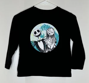 Disney Boys S Small 5/6 Black Nightmare before Christmas Top Tee shirt long - Picture 1 of 5