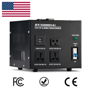 CREWORKS 3/5KW Voltage Converter Transformer Step Up/Down 220V-110V/110V-220V CE - Picture 1 of 29