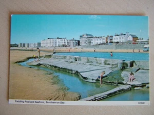 Postal - PISCINA DE REMO Y PASEO MARÍTIMO, BURNHAM-ON-SEA. Sin usar. Tamaño estándar.  - Imagen 1 de 1