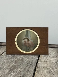 1800’s Antique Reverse On Glass Painting Hinterglasmalerei Russian Bath Humorous - Picture 1 of 3