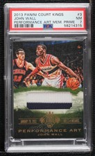 2013 Panini Court Kings Performance Art Memorabilia Prime /25 John Wall #3 PSA 7