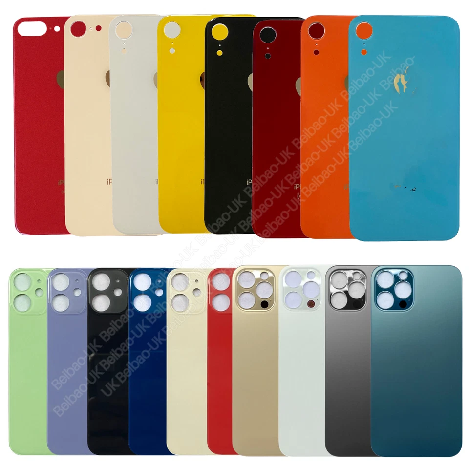 Battery Back Door Glass Cover Replacement For iPhone 8 XS XR 11 12 13 14 15 Pro - Image 1 of 1