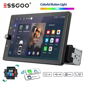 1 DIN Carplay Autoradio Bluetooth Wireless Android Auto Mit 10,4" Bildschirm AUX - Bild 1 von 15