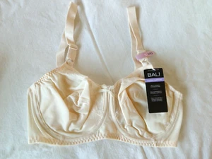 BALI 0180 Light Beige Flower Classic Support Underwire Bra, size 34D NEW - Picture 1 of 3
