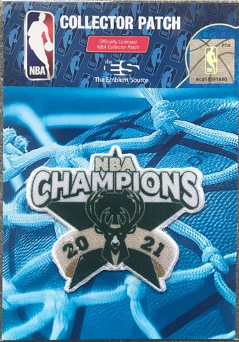 2021 MILWAUKEE BUCKS CHAMPIONS OFFICIAL NBA BASKETBALL TEAM 3" PATCH MINT IN BAG Cover