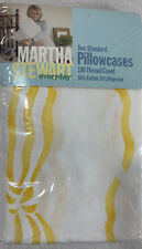 Martha Stewart Yellow Ribbon Standard Pillowcases Pair New 1997 Kmart Vintage