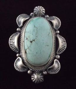 7.75 - Natural Golden Hill Turquoise Ring By Navajo Artist Randy Boyd - Picture 1 of 4