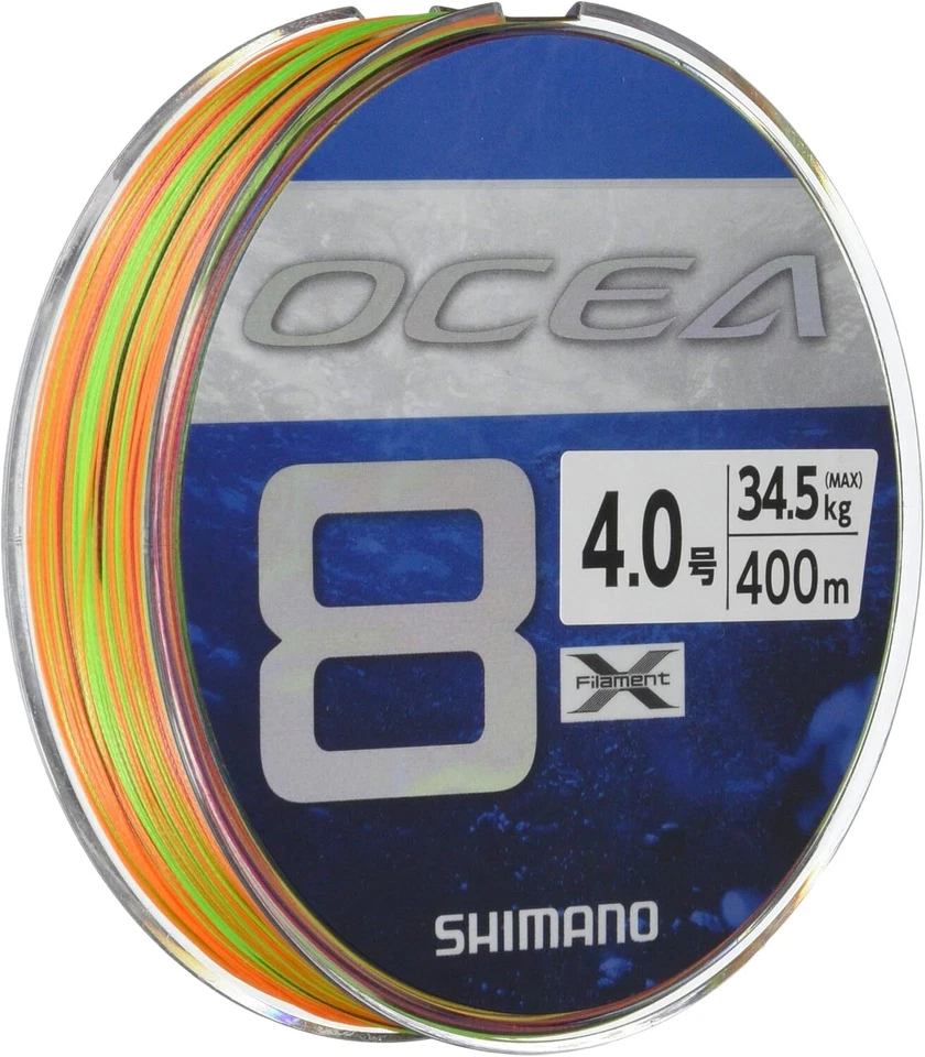 Shimano Ocea 8 4-400m 76lb 34.5kg Multicolor PE Line With Ld-a81s Japan