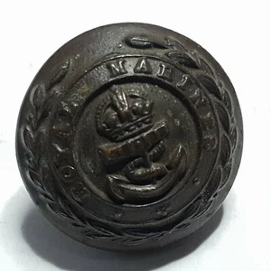 WW2 Royal Marines darkened Brass button 18mm Various makers kings crown - Picture 1 of 2