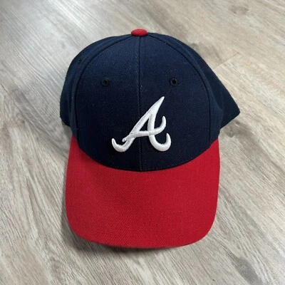 De Colección Atlanta Braves Snapback Sombrero MLB Logo Atlético Puma Azul Mezcla de Lana Gorra Foto 1 de 4