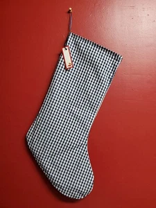 Christmas Stocking Handmade County Homestead 20" Gingham Upcycled Fabric - Picture 1 of 2