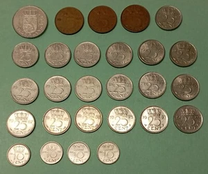 Niederlande Münzen Lot Gulden und Cent - Bild 1 von 2