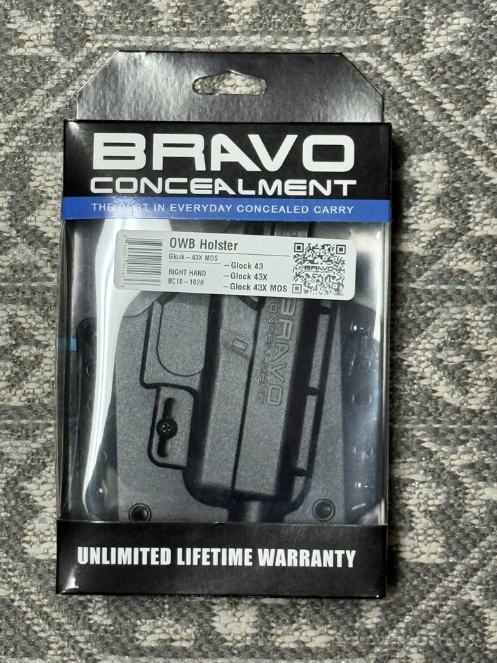 Кобура скрытого ношения Bravo OWB для правой руки подходит для Glock 43 43X MOS - Изображение 1 из 1
