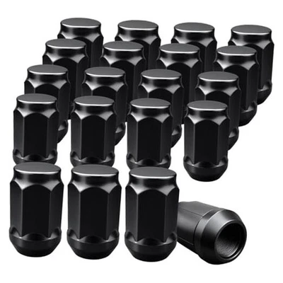 1/2-20 Lug Nuts 20pcs Replacement for 1987-2018 Jeep Wrangler, 2002-2012 Black - Image 1 of 4