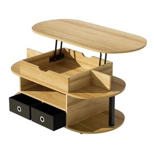 Aiorber Couchtisch mit Hebefunktion, Stauraum und Stoffschubladen für Wohnzimmer - Bild 1 von 14