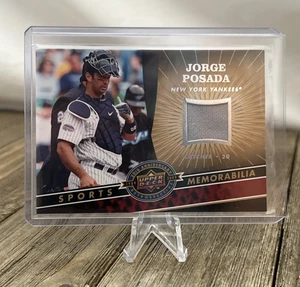 JORGE POSADA 2009 Upper Deck UD Game Materials Game-Used Jersey #MLB-JP Yankees - Picture 1 of 2