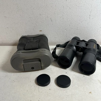 Vintage Minolta 10x42 Wide Weathermatic Black Multi-Coated Handheld Binoculars - Image 1 of 4