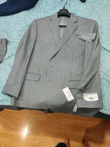 Michael Kors Mens Modern fit Sport Coat Blazer 46 R Grey And Pants 40x 30 - Picture 1 of 6