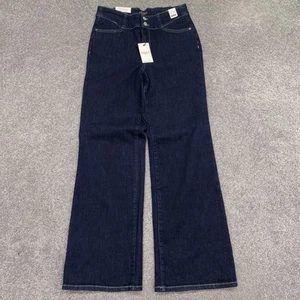 Judy Blue Jeans Women's 11 30 Blue Dark Wash Denim Wide Leg High Waist JB88579 - Picture 1 of 19